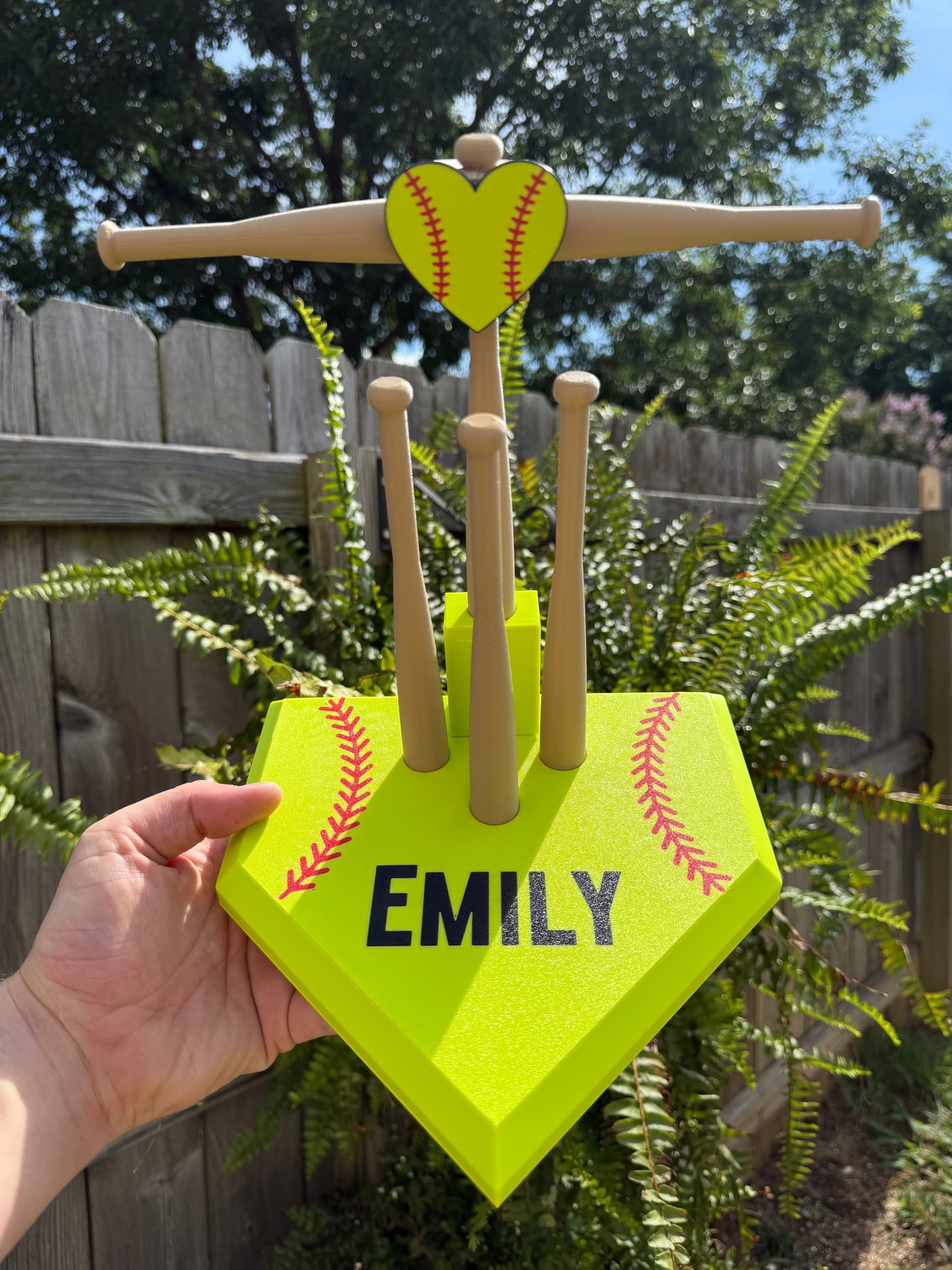 Softball or Baseball Rings and Bracelets Display