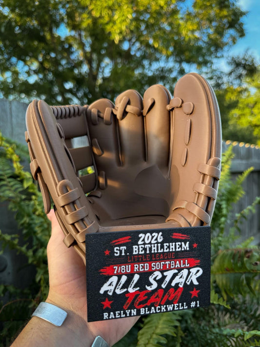 Baseball or Softball Glove Display